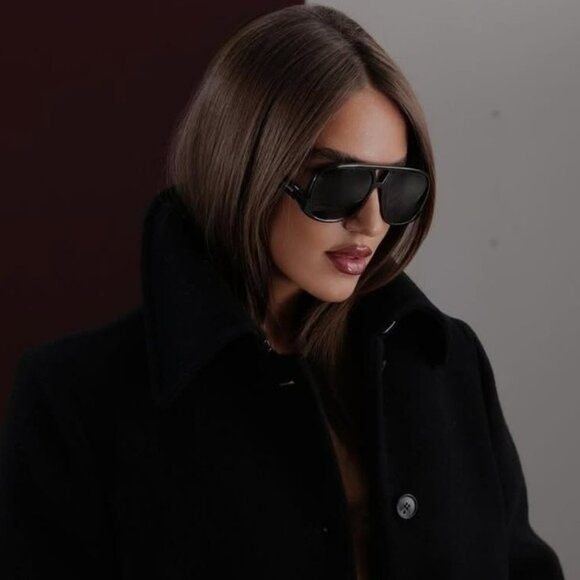 Saint Laurent SL652/F SOLACE 001 Women’s Sunglasses – Black Square / Pilot Frame main image 3